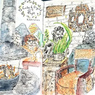 The Scene at Lake &amp; Bryant Cafe on a cold late morning in January.