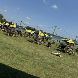 View of lake Andrea &amp; beer garden seating area