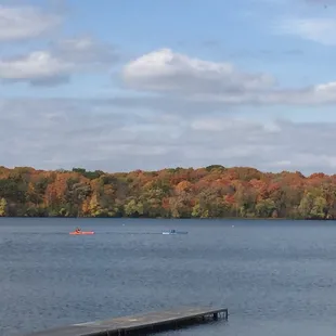 Fall colors across the lake