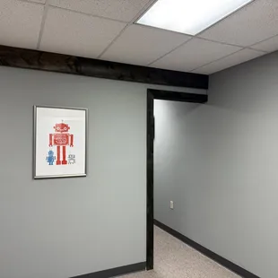 Lake Area Tech hallway from small conference room to service counter.