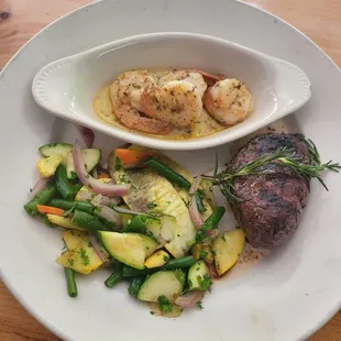 Steak with Shrimp Scampi Special