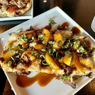 Spicy Peach Flatbread