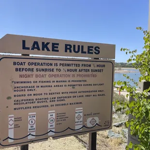Lake rules