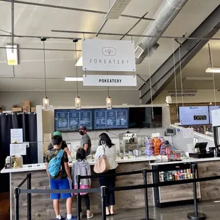 customers at the counter