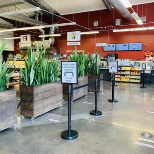 Roped off areas for the lines out of safety, which is nice