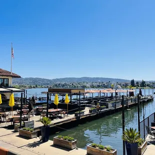 Outside seating! SIT HERE! This is where it's at to get the experience.