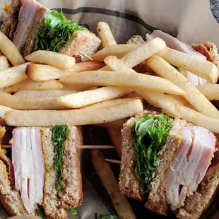 Turkey and bacon club, and added ham.