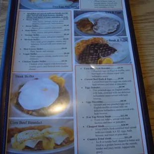 The regular menu - breakfast any time - nice!