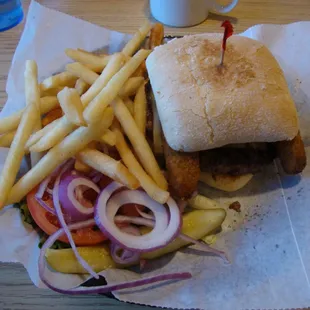 Highway 61 Burger &amp; fries - awesome!