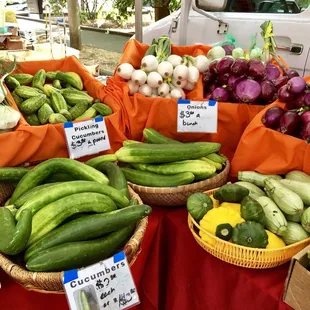 cucumbers and peppers