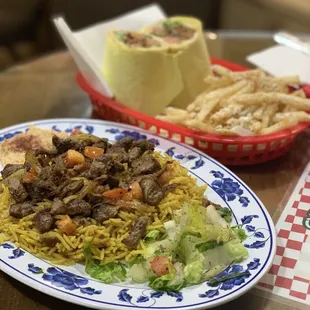 Shawarma Plate, Gyro and Greek fries!