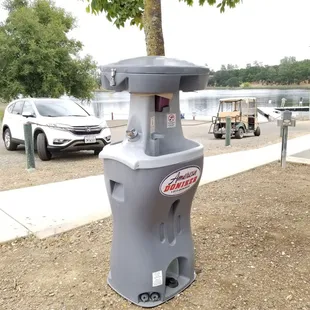 Second mobile handwashing station, fully stocked.