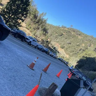 People parking. There is a handicap parking next to the bathrooms.