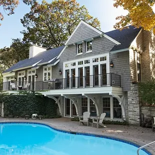 Edina exterior with pool