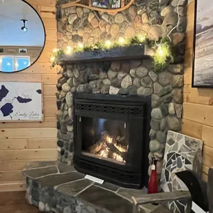 Fireplace - warm up in winter!