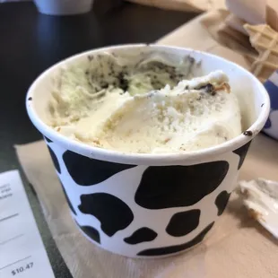 a cup of ice cream
