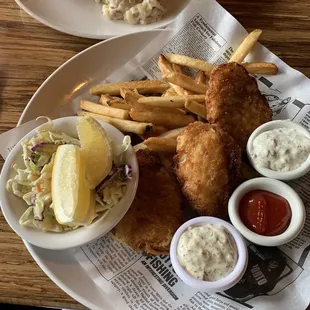 Fried Alaskan cod