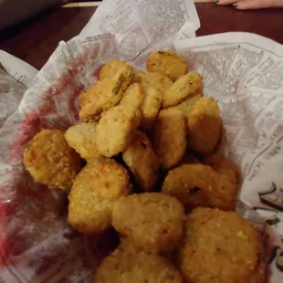 Fried pickles frozen
