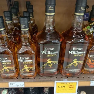 bottles of evan williams honey