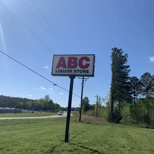 sign for abc liquor store
