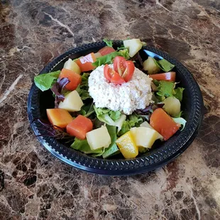 a plate of salad