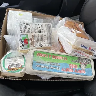 a variety of packaged meats