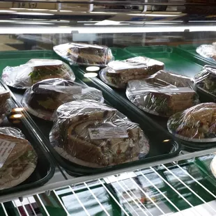 quite a few sandwich options ready to go