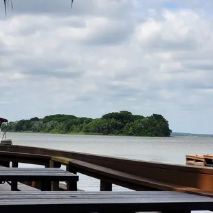 a boat docked at a dock