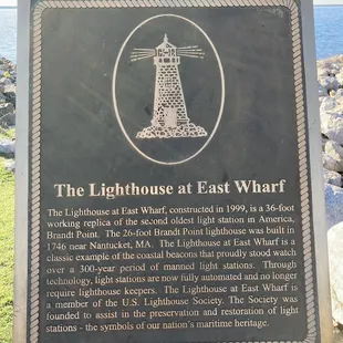 Lighthouse info plaque