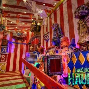 the entrance to a circus