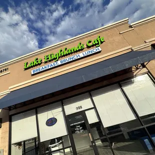 the front of the restaurant