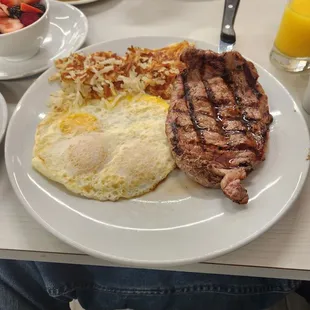 STEAK AND EGGS