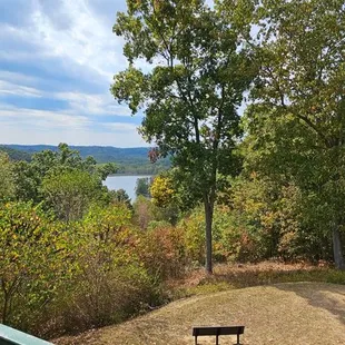 Early autumn view from the outdoor seating