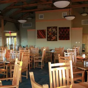 the dining room of the lodge