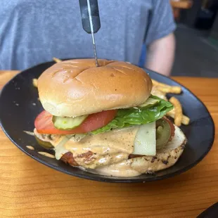 Hot chicken sandwich