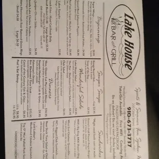 Menu (front)