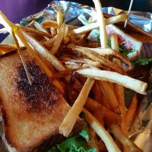 Chicken salad &amp; fries.
