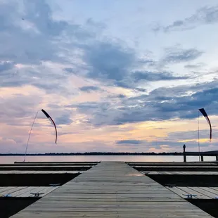 Dock and sunset