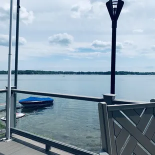 Our view of the lake from the deck