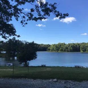 Lake Jericho in the rear of the campground area.