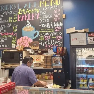 a man at the counter