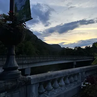 Sunset at the flowering bridge