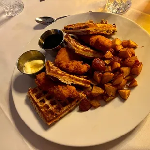 Chicken and waffles