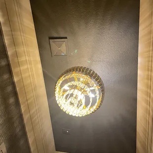 Chandelier in the bathroom