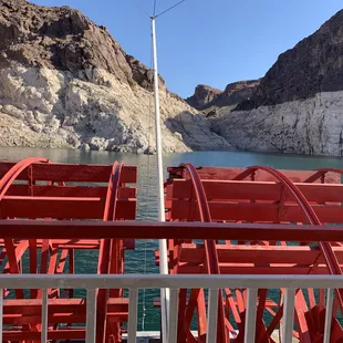 Paddling away from Hoover Dam