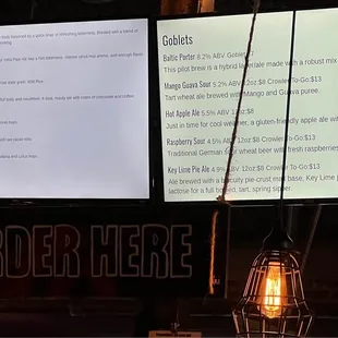 Beer Menu
