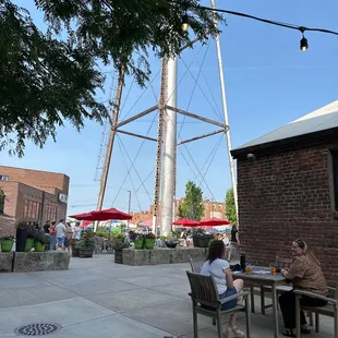 The outside patio