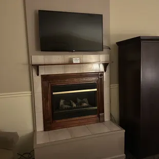 In room fireplace (select rooms)