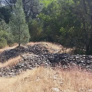 Mounds of river rock