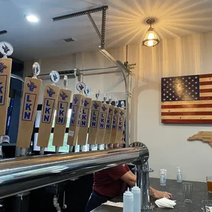 a man working behind the bar